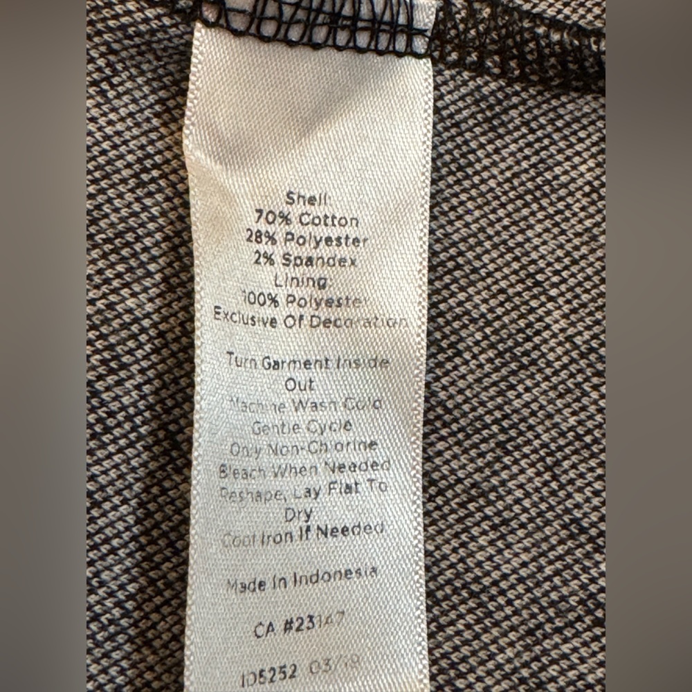 Talbots Black and White Checkered Midi Dress - Picture 6 of 7